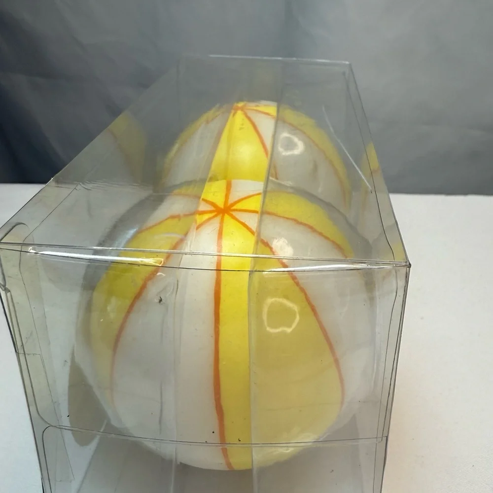 Yellow/White Beach Balls & Green Adirondack Chairs Candle Sets (U get Both) NWT